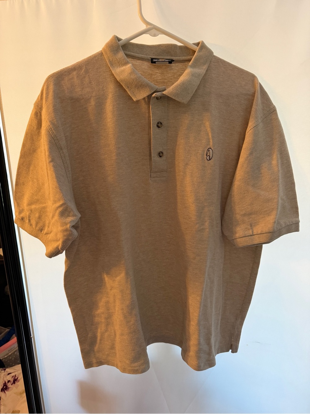 Star Trek the Experience Las Vegas Hilton Tan Polo Shirt with Embroidered Logo